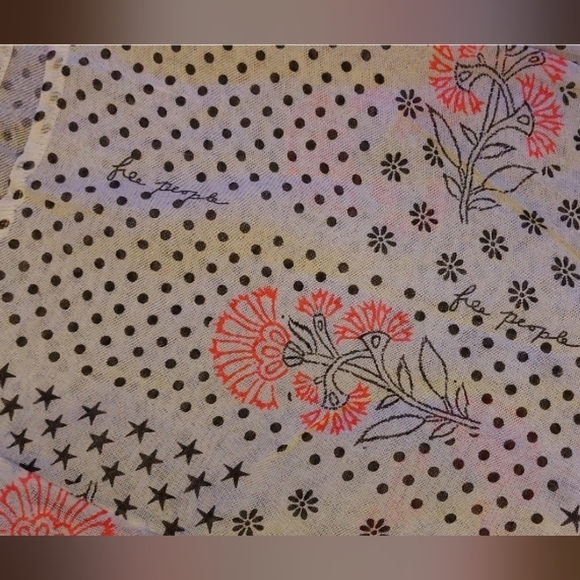 Free People Gauzy Shopper Tote Bag Boho Market Sling Reusable - Picture 7 of 9